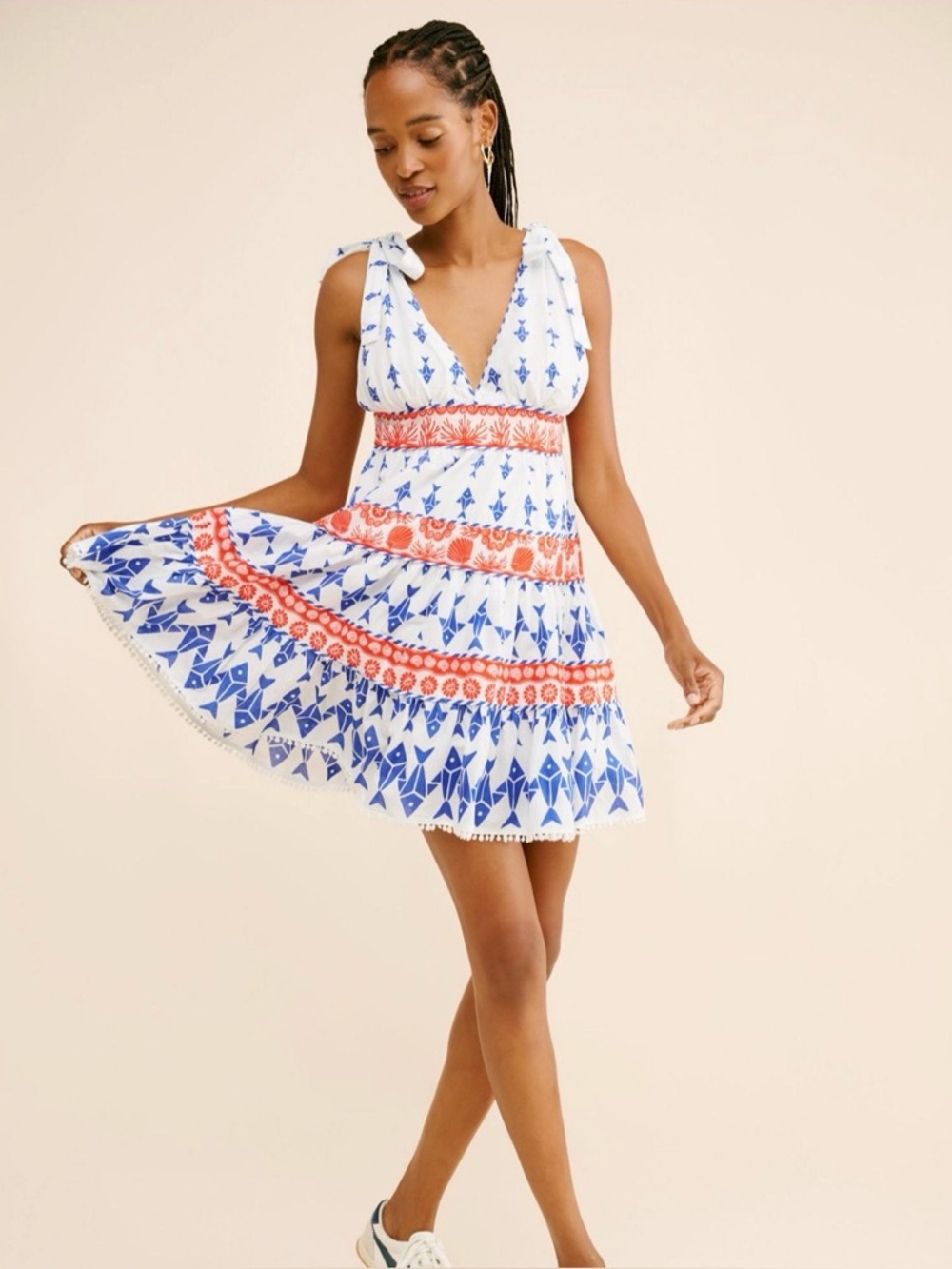 Farm Rio Fishes Tiered Dress
